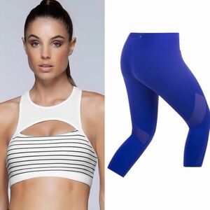 Lot of 2: Lorna Jane Pushing Limits Bra & Melrose Core Stability 7/8 Tights Sz.S